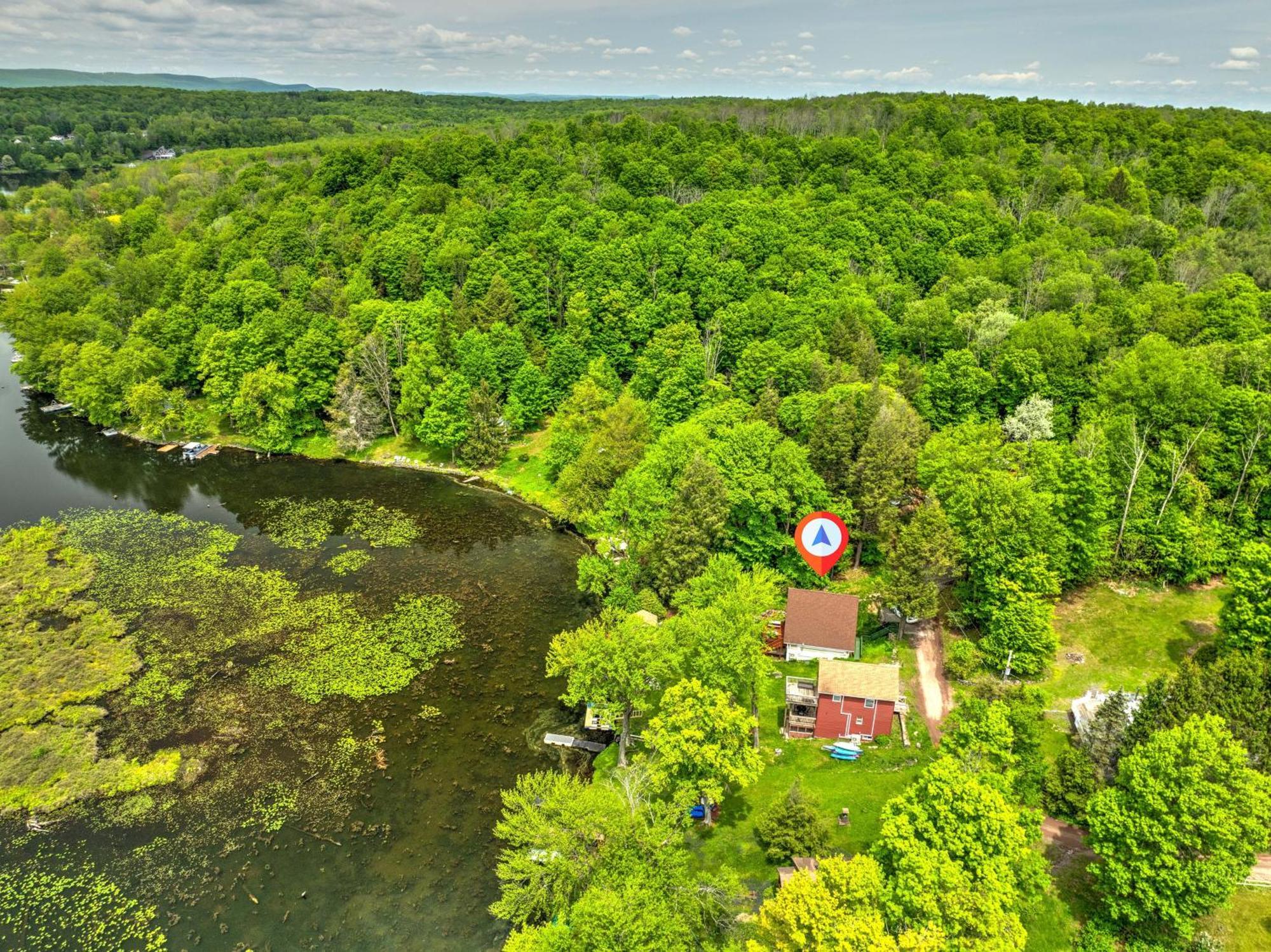 Lakefront A-Frame, Dock, Kayaks, Fire Place Lake Ariel Екстер'єр фото