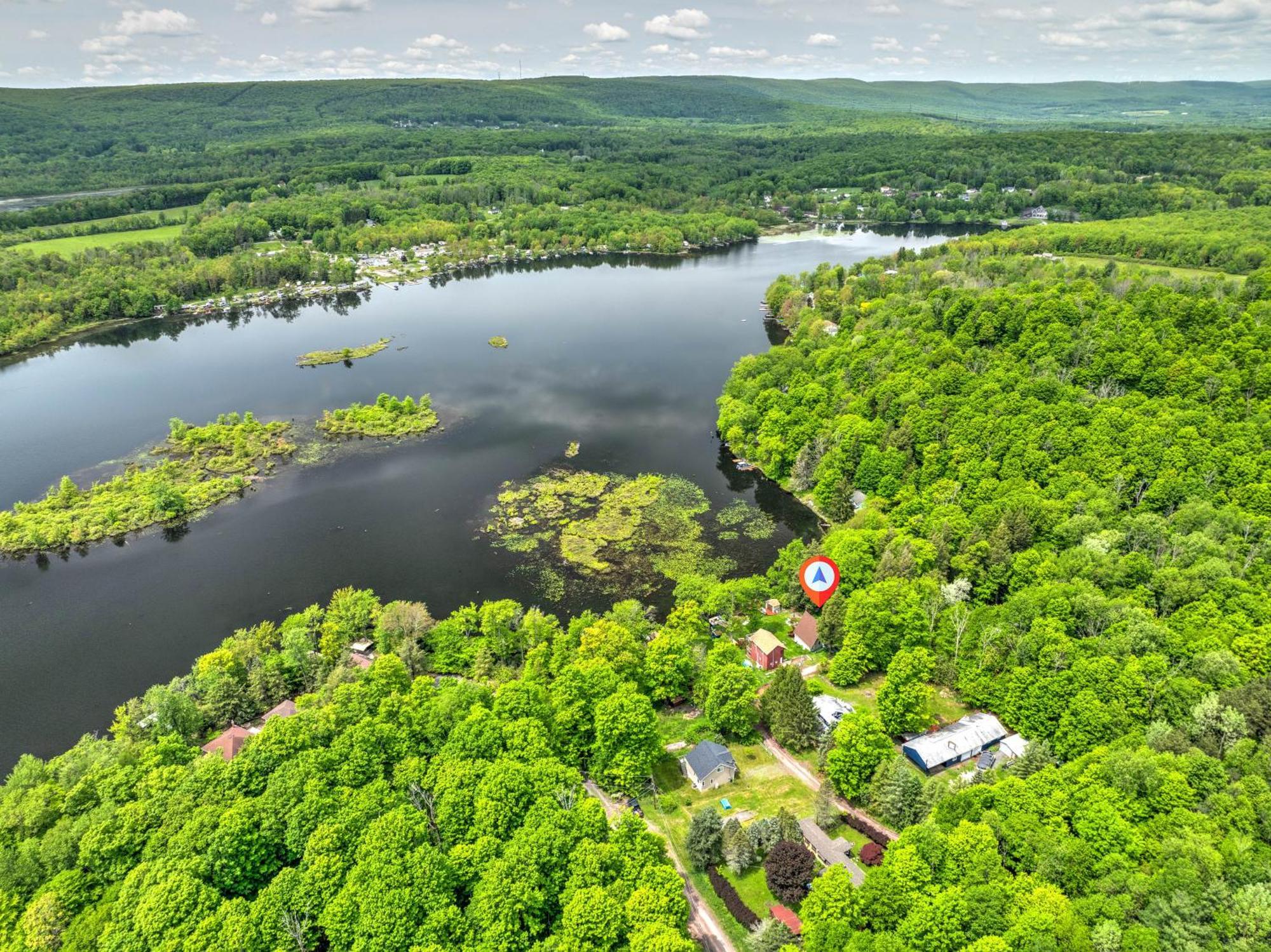Lakefront A-Frame, Dock, Kayaks, Fire Place Lake Ariel Екстер'єр фото