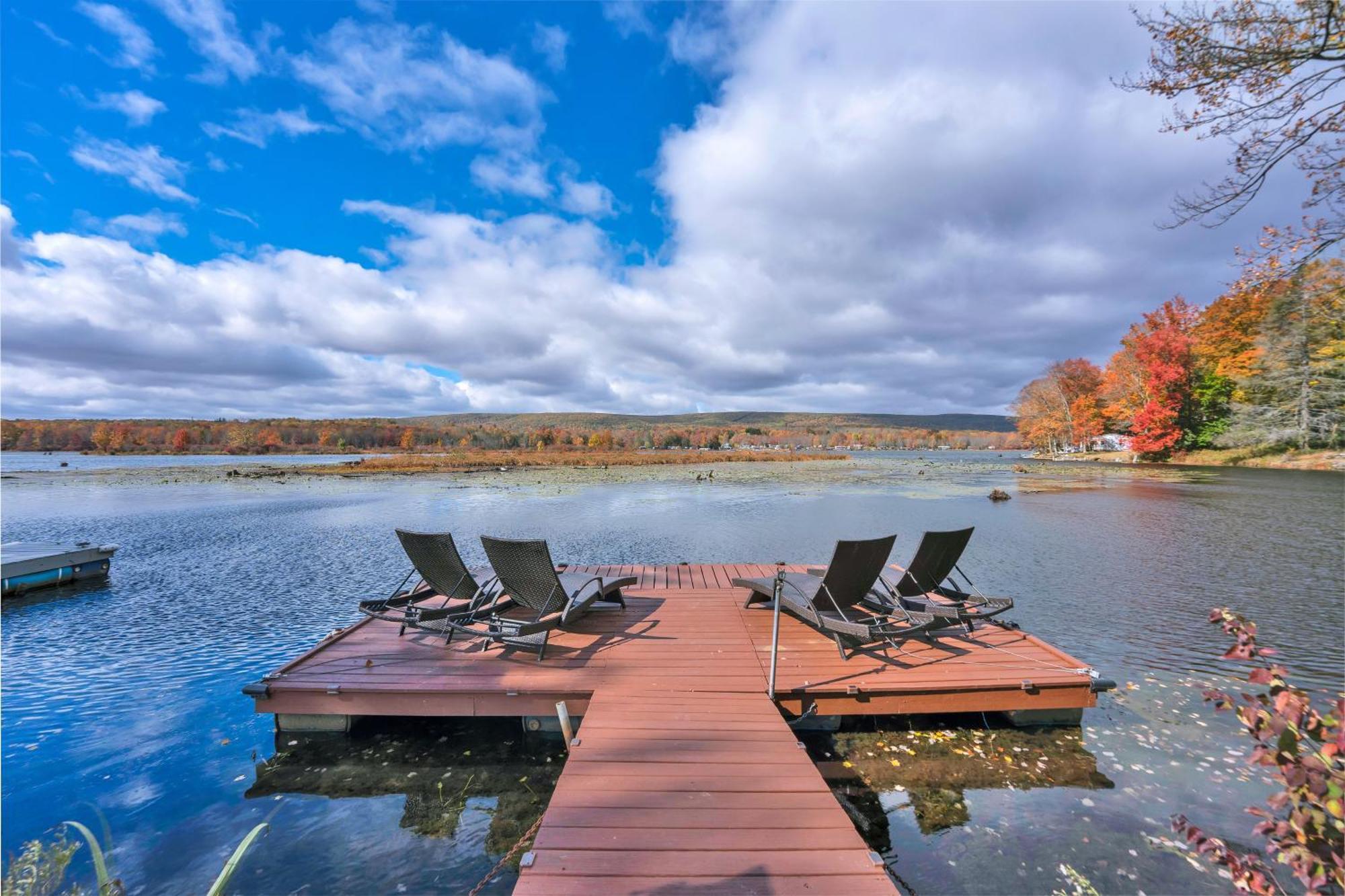 Lakefront A-Frame, Dock, Kayaks, Fire Place Lake Ariel Екстер'єр фото